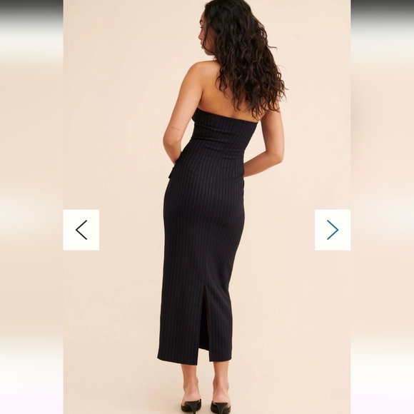 ANTROPOLOGIE 4th & Reckless Carly Strapless Stripe Dress MIDI DRESS SAIZE SMALL - Picture 3 of 15